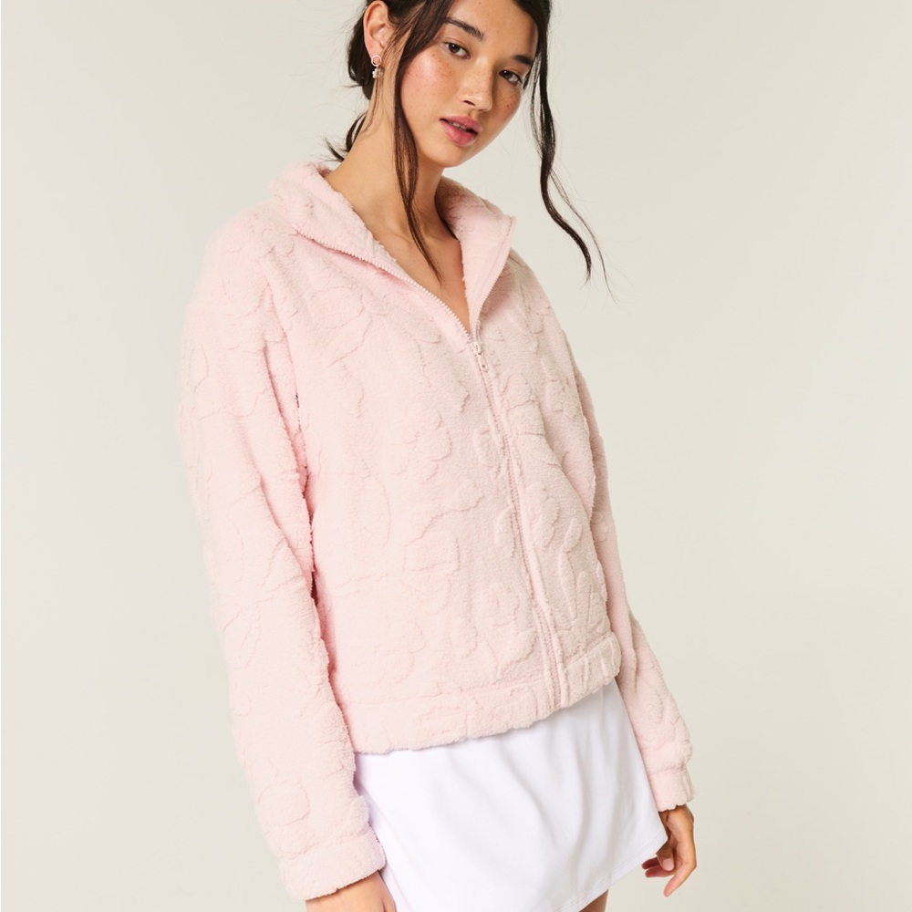 Hollister Gilly Hicks Sherpa Zip-Up Sweatshirt
